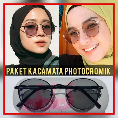 Jual Kacamata Retro Lilo Bulat Lensa Photocromic Antiradiasi Uv Mines