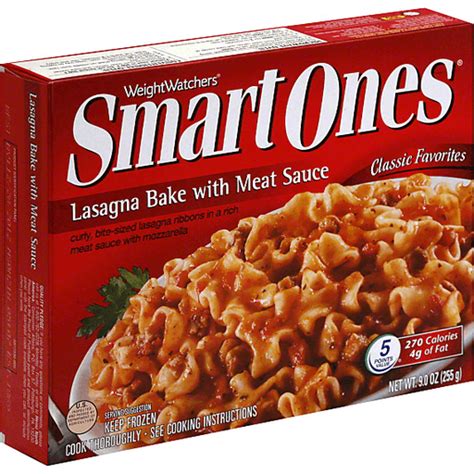 Smart Ones Classic Favorites Lasagna Bake With Meat Sauce Pasta And Rice Lees