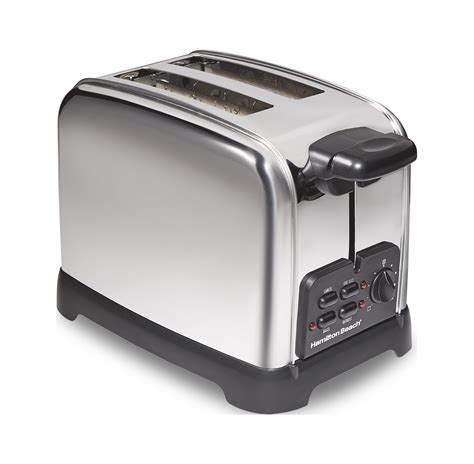 Hamilton Beach 2-Slice Classic Stainless Steel Toaster with Bagel Button, Sure-Toast & Toast ...