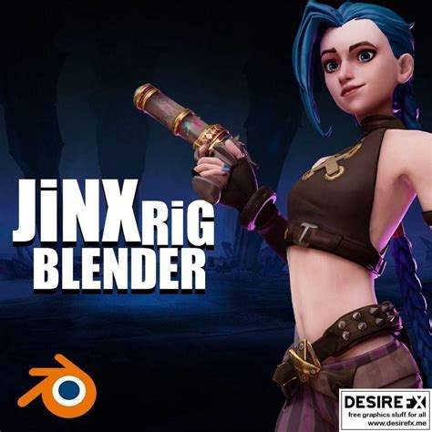 Desire FX 3d Models Jinx Character Rig Blender