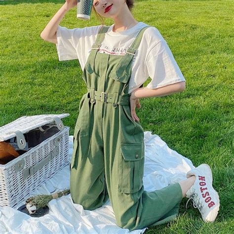 Cottagecore Aesthetic Overalls Green XL In 2022 Jumpsuits For