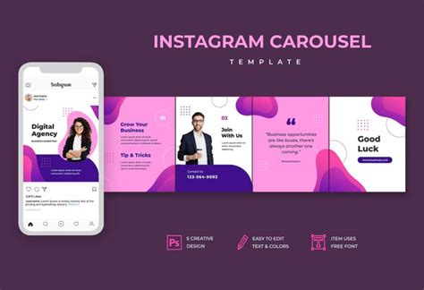 15 Best Instagram Carousel Templates PSD PSD Design