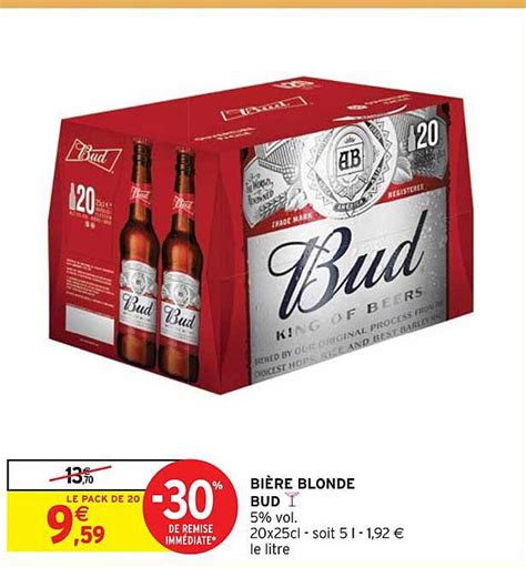 Promo Bi Re Blonde Bud Chez Intermarch Hyper Icatalogue Fr