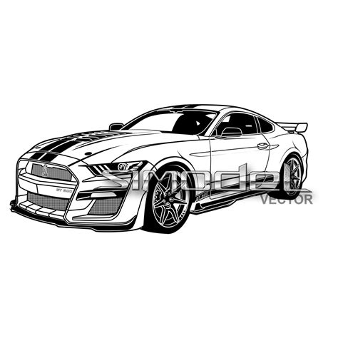 Car Vector Vector Graphics Svg Classic Sports Cars Ford Mustang