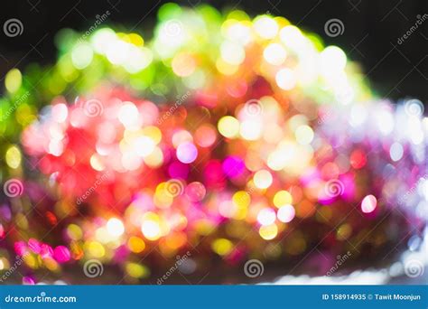 Beautiful Blurry Light Dot Colorful In Party Stock Image Image Of