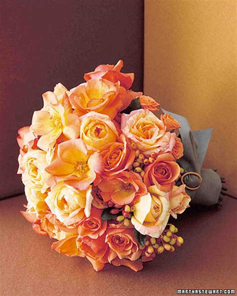 Orange Wedding Bouquets Martha Stewart Weddings