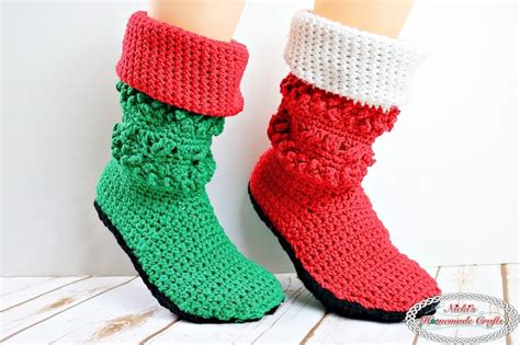 How To Crochet Cute Christmas Santa Elf Booties Easily