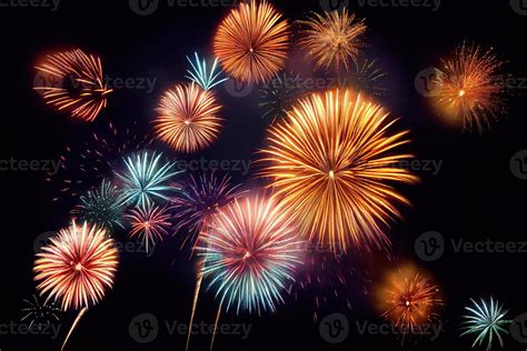 Sparkling color fireworks. 22053493 Stock Photo at Vecteezy