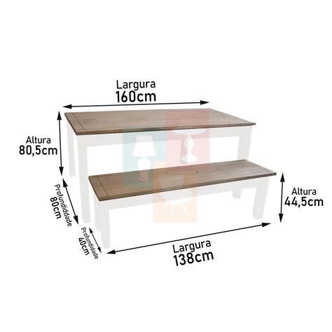 Conjunto de Mesa Colonial Pés Retos Tampo Imbuia 160cm Decorei Bem Nude