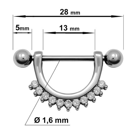 Brustwarzenpiercing Edelstahl Brustpiercing Septum Strass Nippelpiercing Ebay