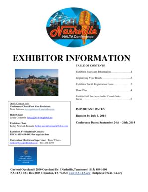 Fillable Online Exhibitor Rules And Information Fax Email Print Pdffiller