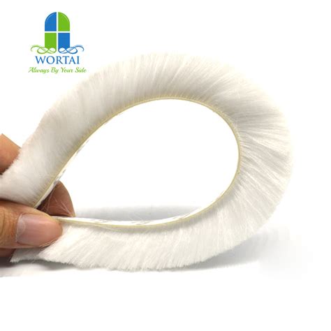 Dustproof Weather Strip Flexible Mohair Brush Wool Pile For Window