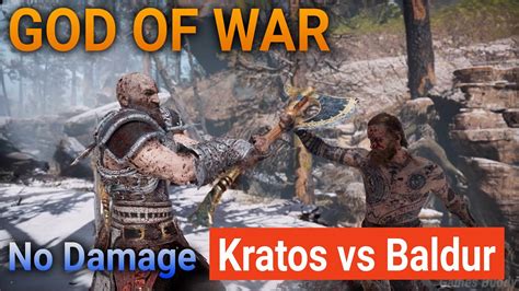 Kratos Vs Baldur First Full Fight Give Me God Of War Difficulty No