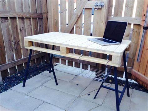 DIY Wood Pallet Office Desk 101 Pallets