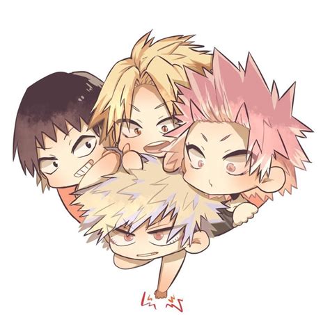 Bakusquad Sero Hanta Kaminari Denki Bakugou Katsuki Kirishima Eijirou