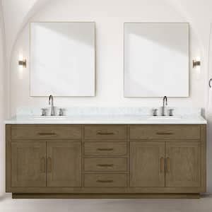 Lexora Condor In W X In D Grey Oak Double Bath Vanity Carrara