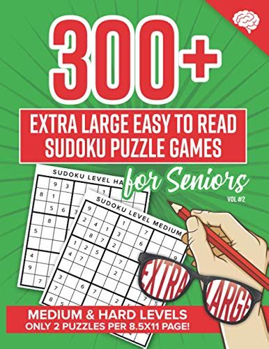 300 Extra Large Easy To Read Sudoku Puzzle Games For Seniors Medium