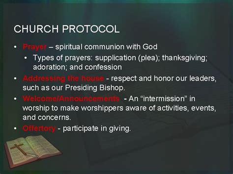 Church Protocol And Etiquette Rev Dr Danny L