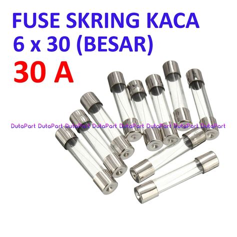 Jual Skring Fuse Kaca A Uk X Mm Vac Sekring Sekering A