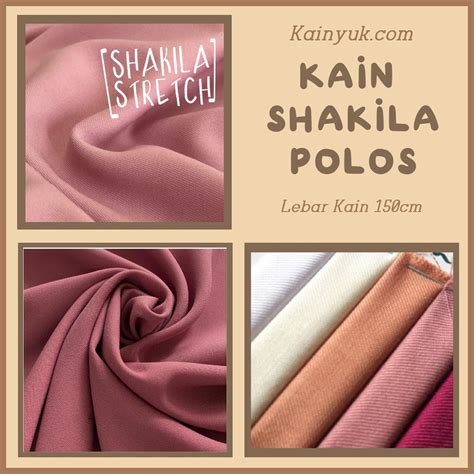 Jual Kain Shakila Sakila Stretch Twill Premium Bahan Gamis Sakilla