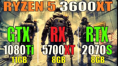 Gtx 1080ti Vs Rx 5700xt Vs Rtx 2070 Super Ryzen 5 3600xt 4 5 Ghz Pc Games Test Youtube