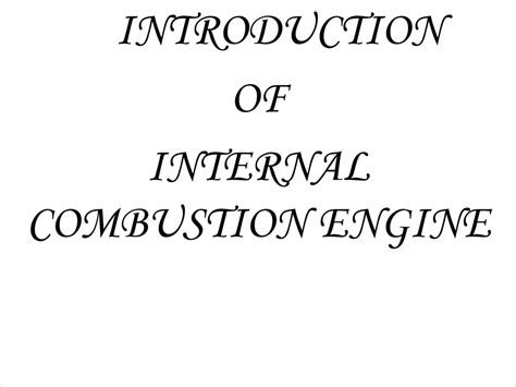 Internal Combustion Engine Ppt Download