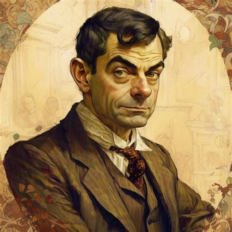 Mr Bean In The Art Style Of Gustav Klimt