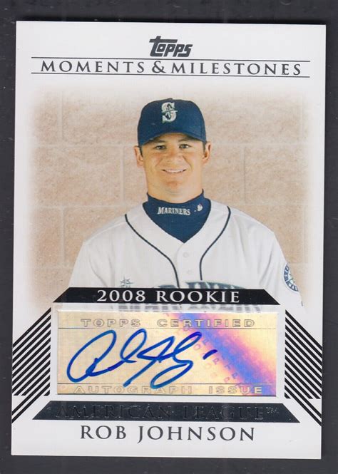 Rob Johnson 2008 Topps Moments Milestones Autograph Rookie Card