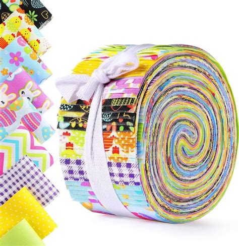 45 Pieces Holiday Cotton Fabric Assorted Fabric Strips Rolls Collection ...