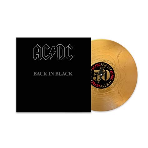 Acdc Back In Black Lp 180 Gr 50th Anniversary Gold Vinyl Edition