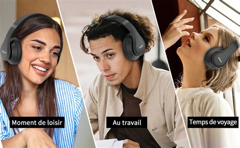 Uliptz Casque Bluetooth Sans Fil Heures De Lecture Avec Micro