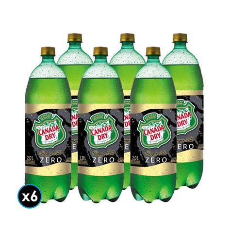 Caja Canada Dry Zero Lt X Bebida Canada Dry Ginger Ale Zero Lts