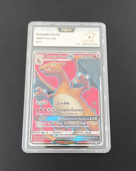 CARTE POKEMON DRACAUFEU GX SM60 PCA PSA ACG 8 Mint Promo S L EUR 25 00