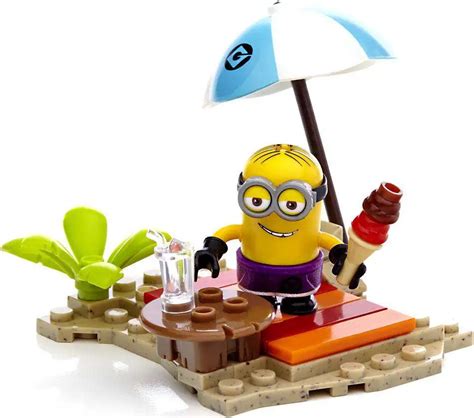 Mega Bloks Despicable Me Minion Made Beach Party Set 94808 Toywiz