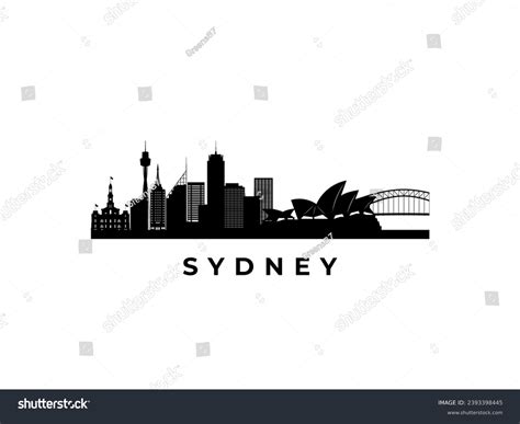 Vector Sydney Skyline Travel Sydney Famous Stock Vector Royalty Free