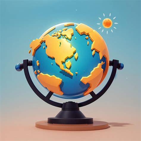 Premium Photo Cute Earth Globe Stiflingly Hot Cartoon Vector Icon Illustration Science Nature