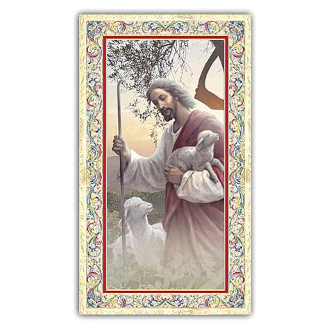 Holy Card Good Shepherd The Sick S Prayer ITA 10x5 Cm Online Sales