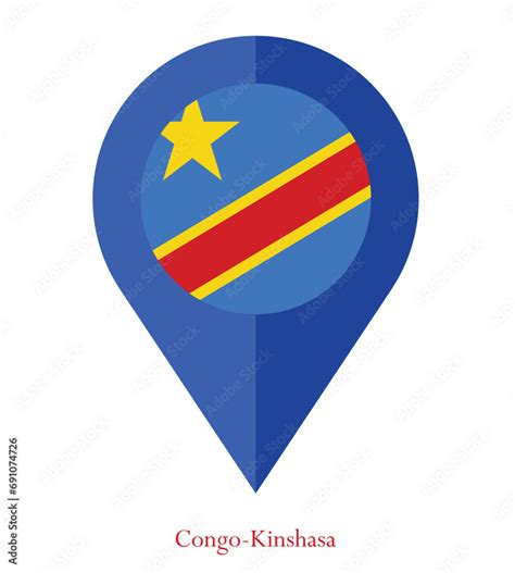 Vecteur Stock Flag Of Congo Kinshasa Congo Kinshasa Flag Vector