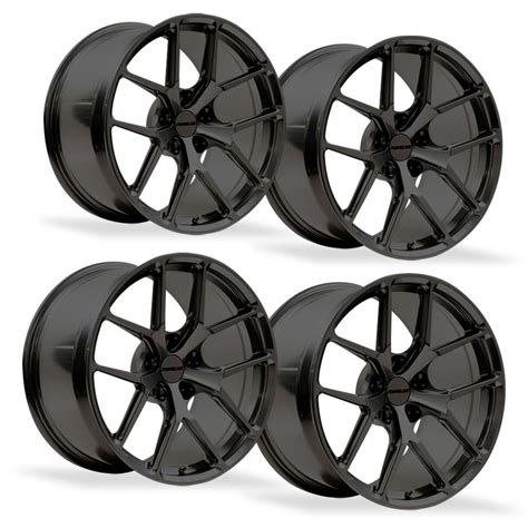 Corvette One Piece Forged Monoblock Wheels Forgeline Vx1r Set Black Chrome On Sale