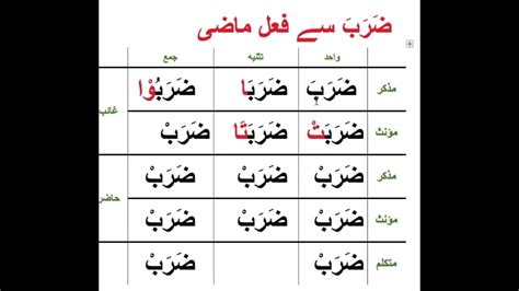 Arabic Past Tense Gardan گردان فعل ماضی Fail Mazi Ki Gardaan Easy Verb