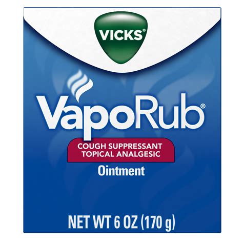 Vicks VapoRub Cough Suppressant Chest Rub Ointment, Original, 6 oz ...