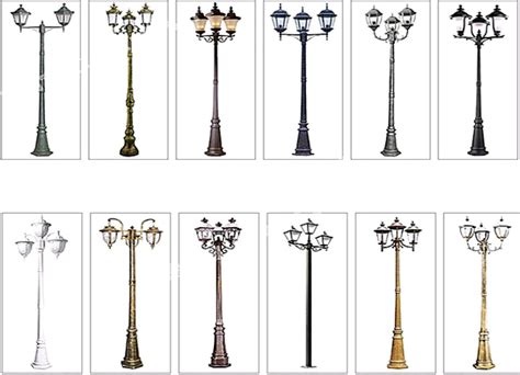 Victorian Style Cast Iron Street Light Pole Dual Arm Antique Street