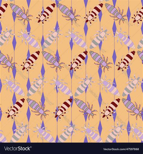 Insects Seamless Pattern Royalty Free Vector Image