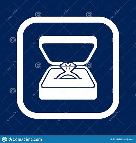 Anillo De Diamante De La Boda En Una Caja Ilustraci N Del Vector