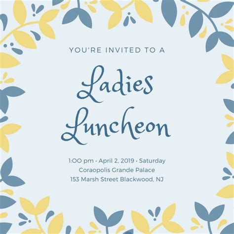 Customize 114 Luncheon Invitation Templates Online Canva