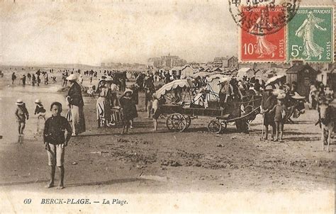 Berck Plage La Plage Carte Postale Ancienne Et Vue D Hier Et