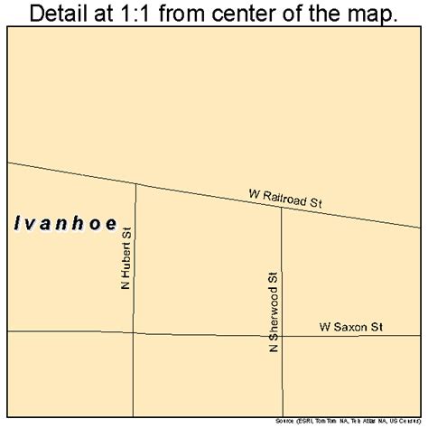 Ivanhoe Minnesota Street Map 2731526