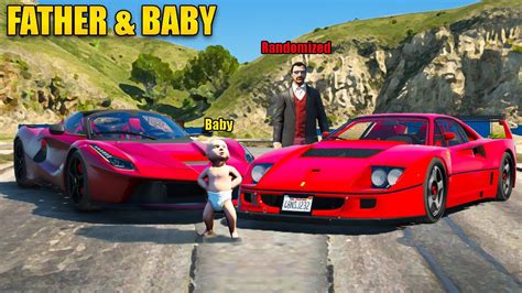 GTA 5 RP STEALING Luxury Ferrari Car By FATHER AND BABY