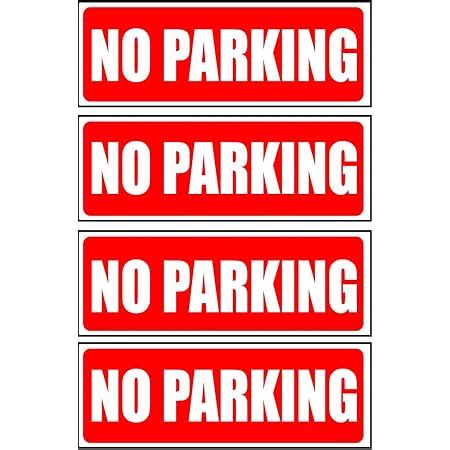 Clear Design No Parking Sign Board 11x 8 Inch 4mm PVC Eco Print And