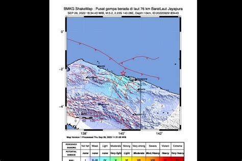 Bmkg Gempa Di Jayapura Akibat Aktivitas Sesar Aktif Antara News